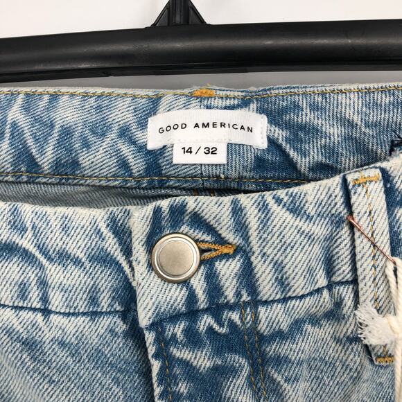 GOOD AMERICAN Good 90's Maternity Wide Leg Jeans 14/32 Light Blue934 NWT - Picture 9 of 16